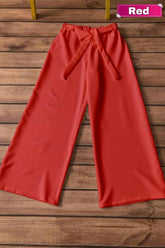 Women's Red Palazzo Pants